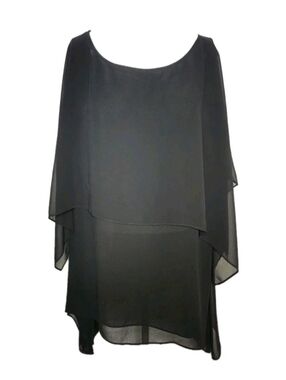 Chico's Women's Sheer Sleeveless Overlay Top Size Chico's 3 (XL)